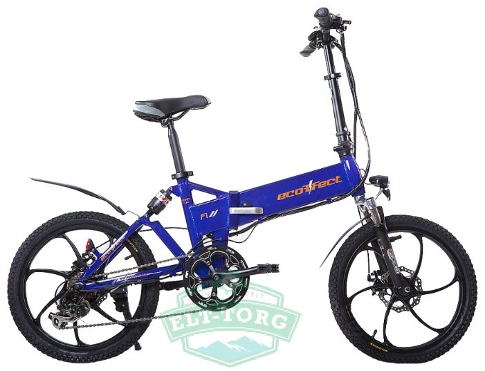 Электровелосипед Ecoffect F1 Премиум 350W Синий глянцевый
