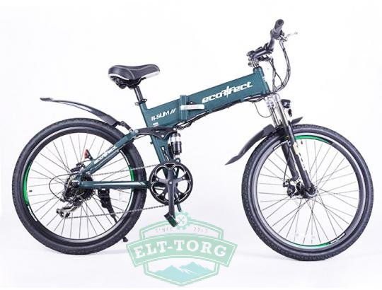 Электровелосипед двухподвес Ecoffect H-Slim 350W Зеленый