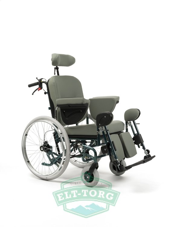 Кресло-коляска инвалидное многофункциональное Vermeiren Serenys серый/зеленый