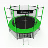 Батут i-JUMP CLASSIC 10ft 3,06м с нижней сетью и лестницей (green) 