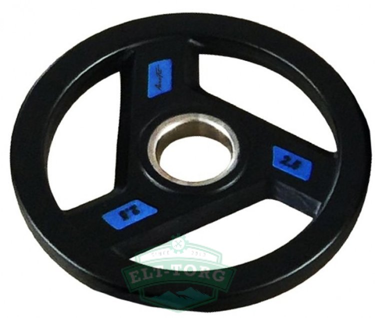 Олимпийский обрезиненный диск AeroFit 2.5 кг, черно-синий